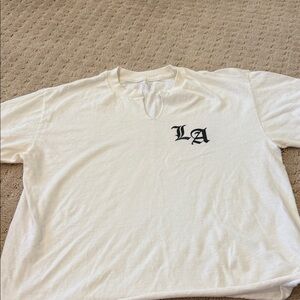 White LA oversized  Women’s  T-Shirt J Galt from Brandy Melville